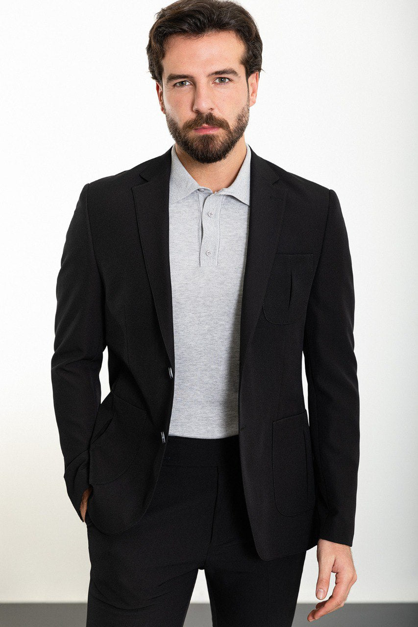 Men's Black Slim Fit Suit