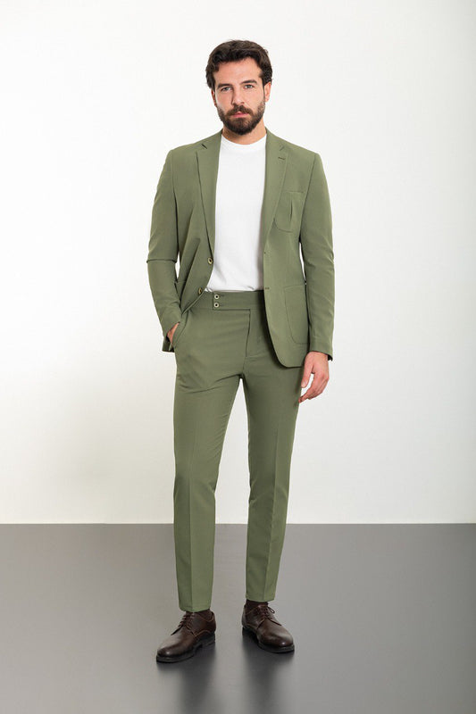 Men's Sage Green Slim Fit Suit