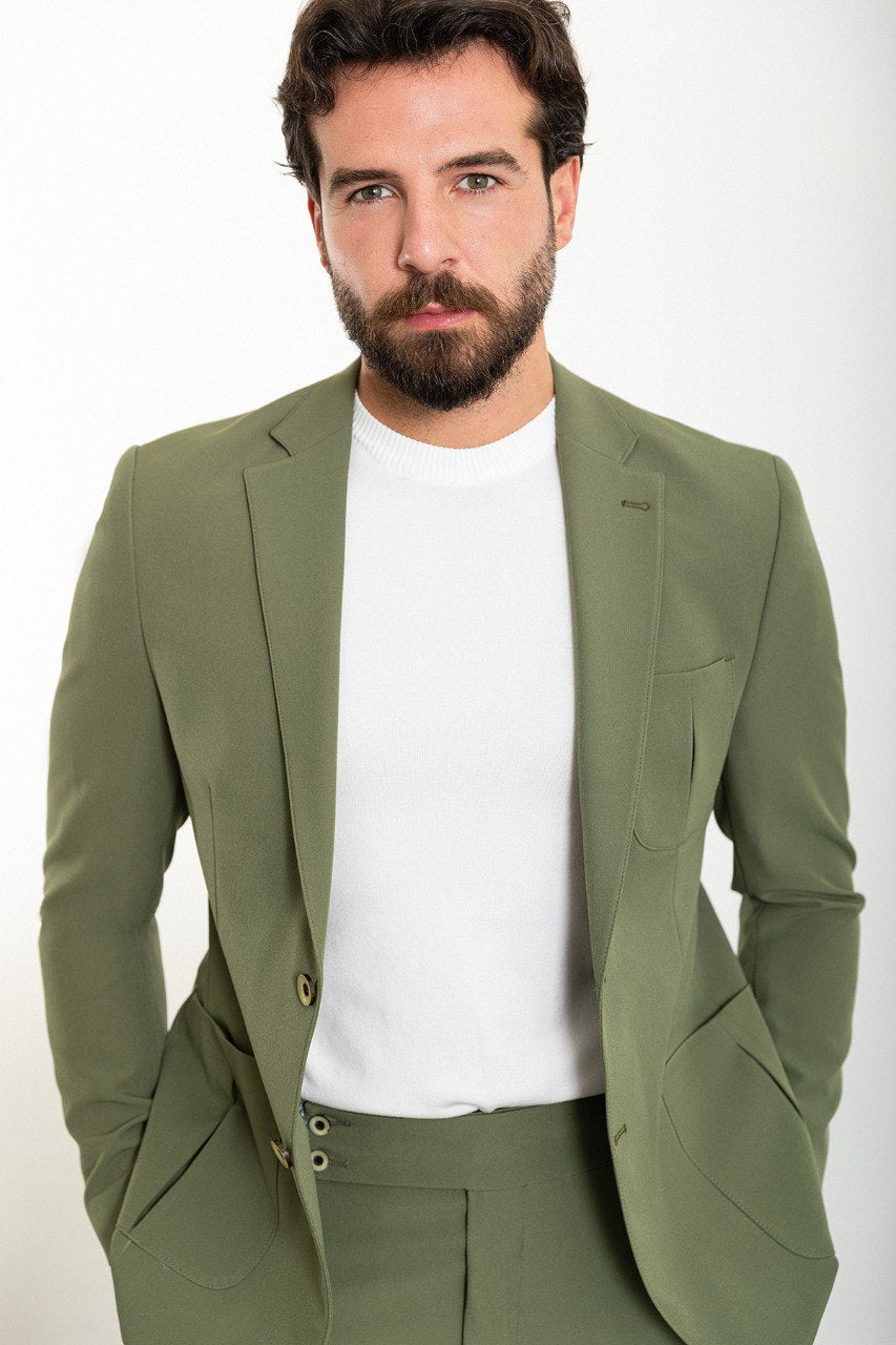 Men's Sage Green Slim Fit Suit