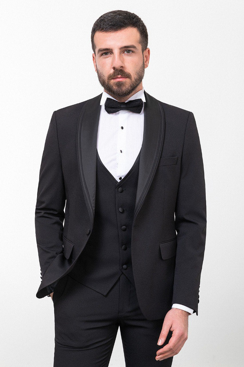 Men’s Black Slim Fit Tuxedo