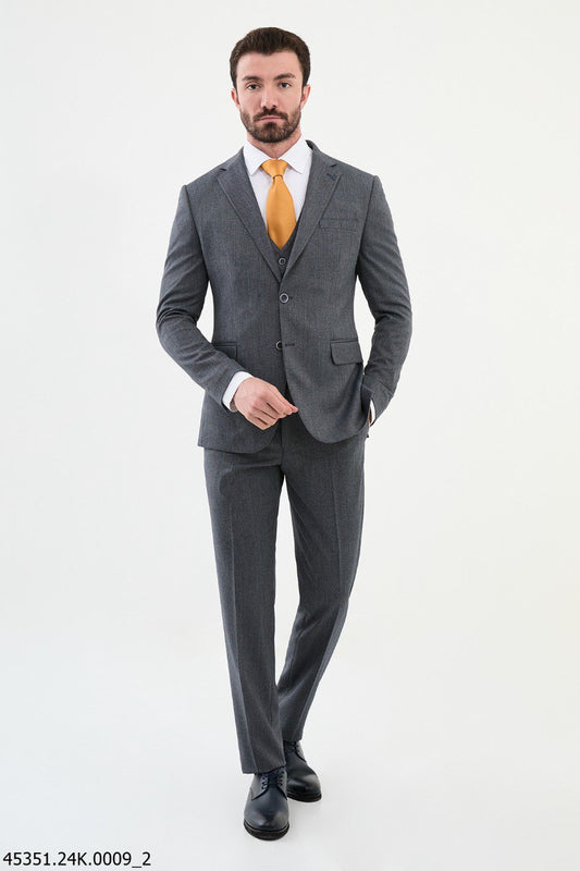 Charcoal Gray Three-Piece Suit
