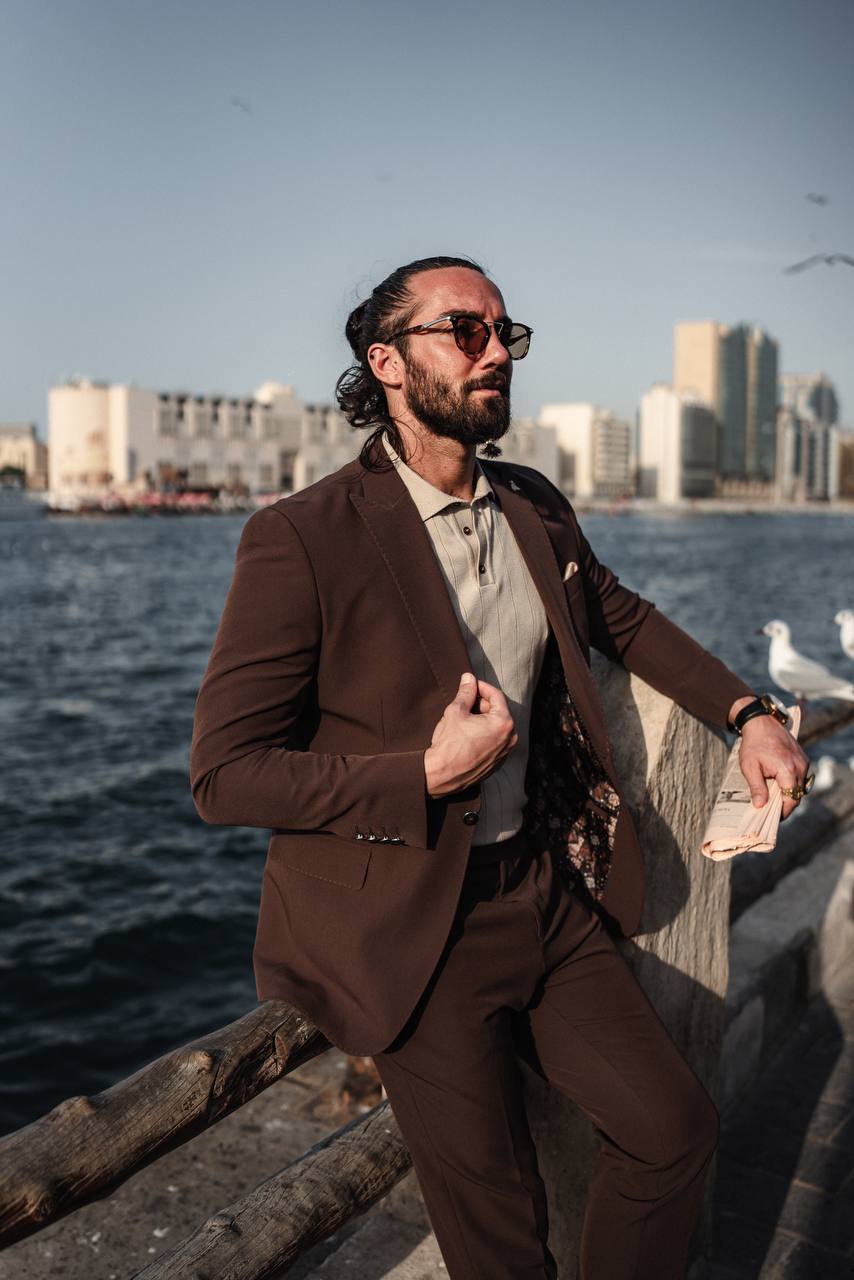 Men's Two-Piece Brown Suit