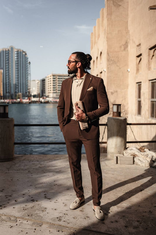 Men's Two-Piece Brown Suit