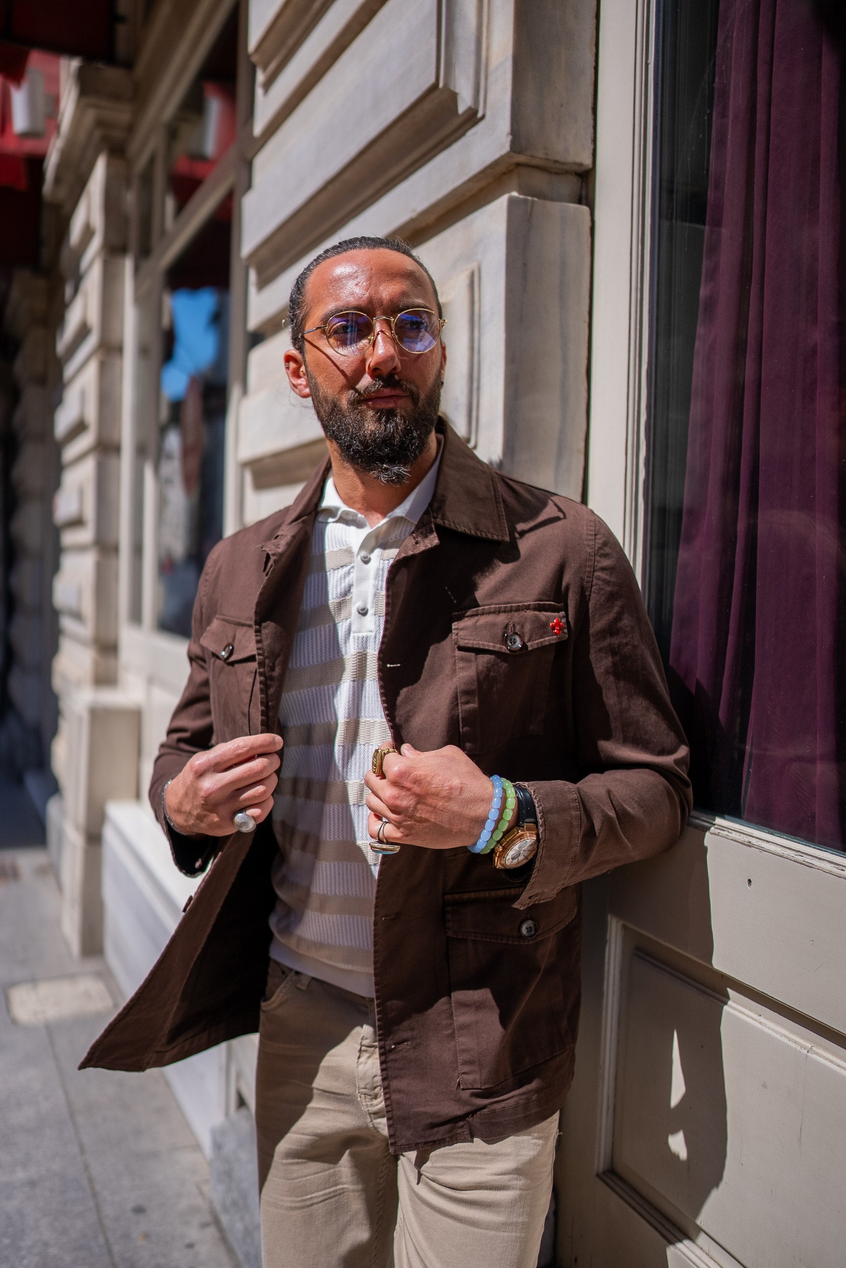 Men's Brown Safari Jacket