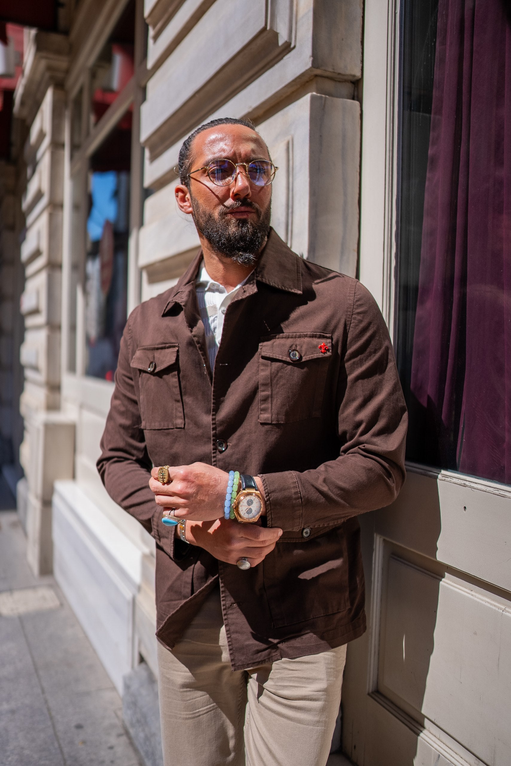 Men's Brown Safari Jacket