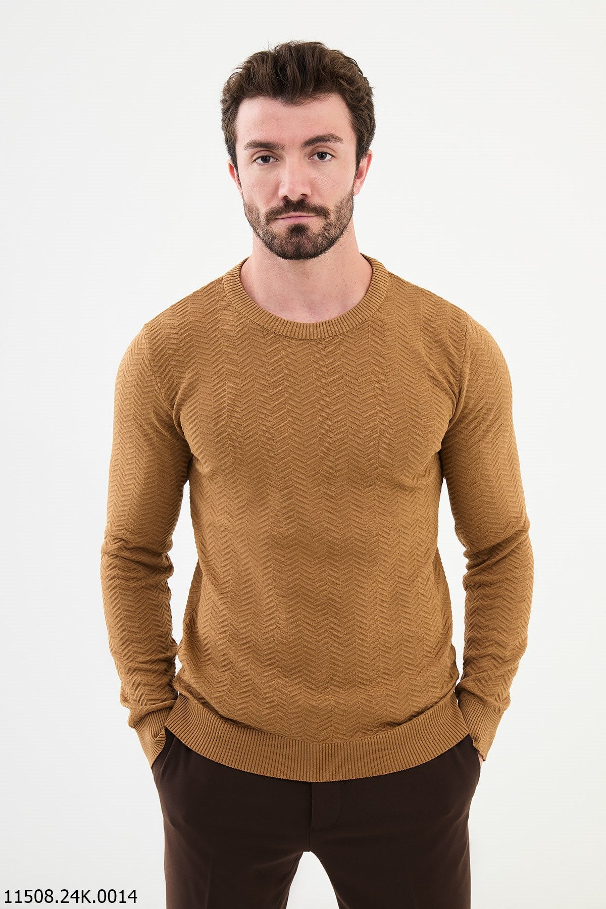 Men's Camel Designer Sweaters