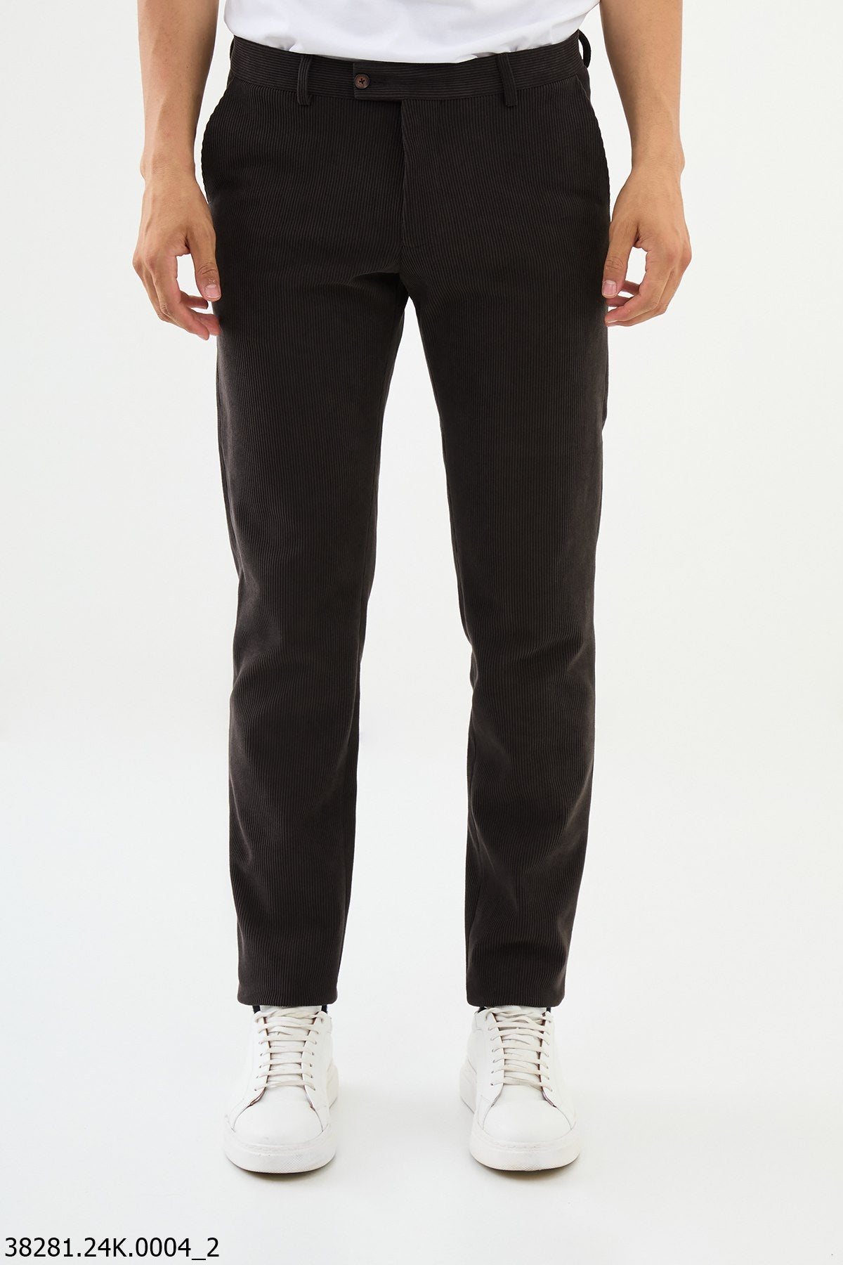 Men's Brown Slim Fit Pants
