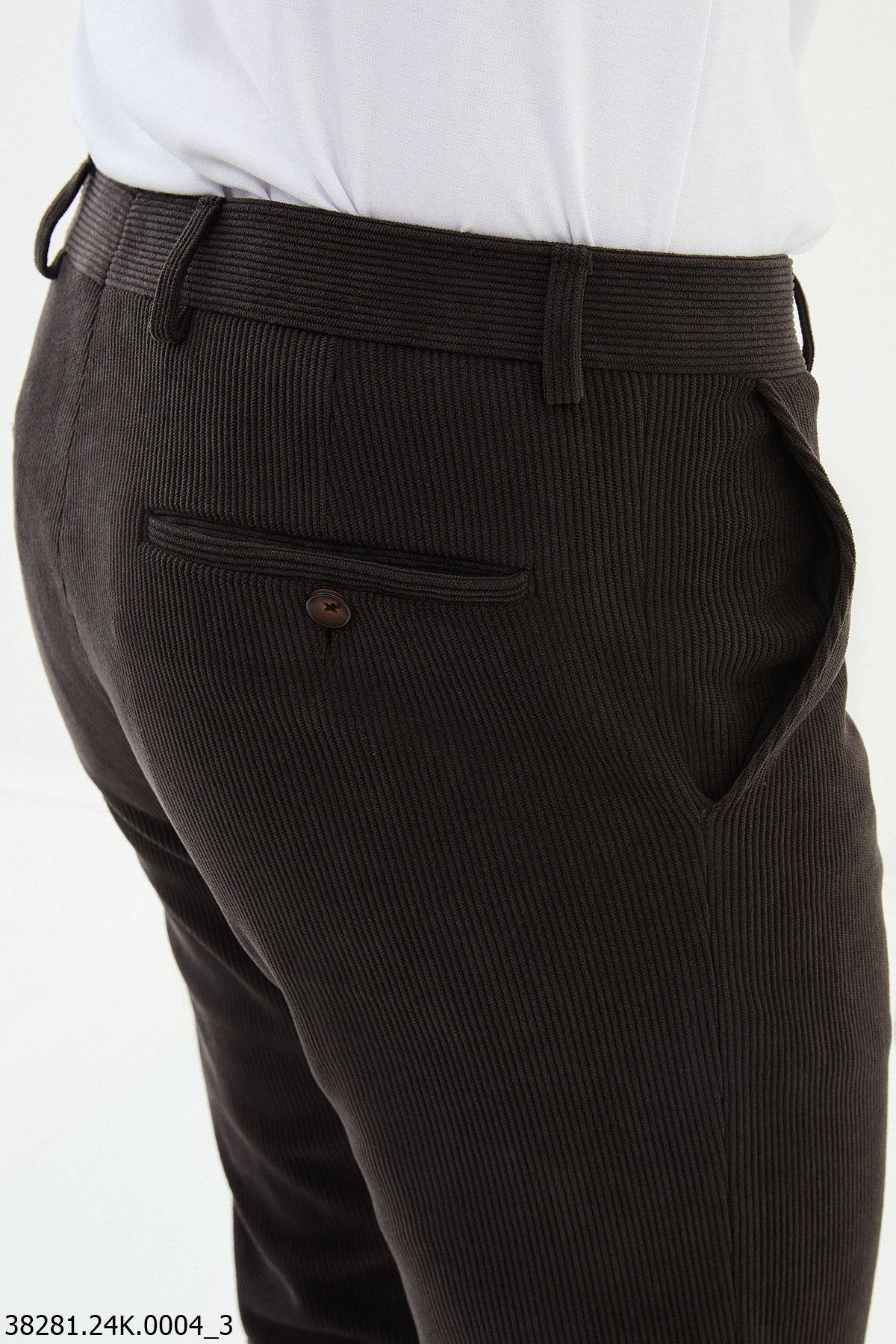 Men's Brown Slim Fit Pants