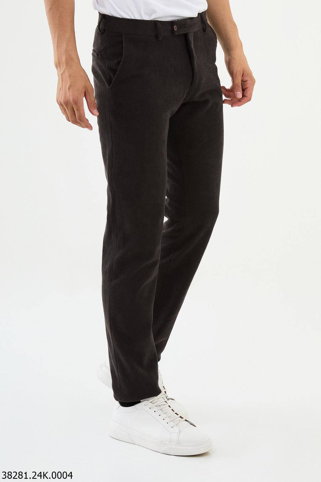 Men's Brown Slim Fit Pants