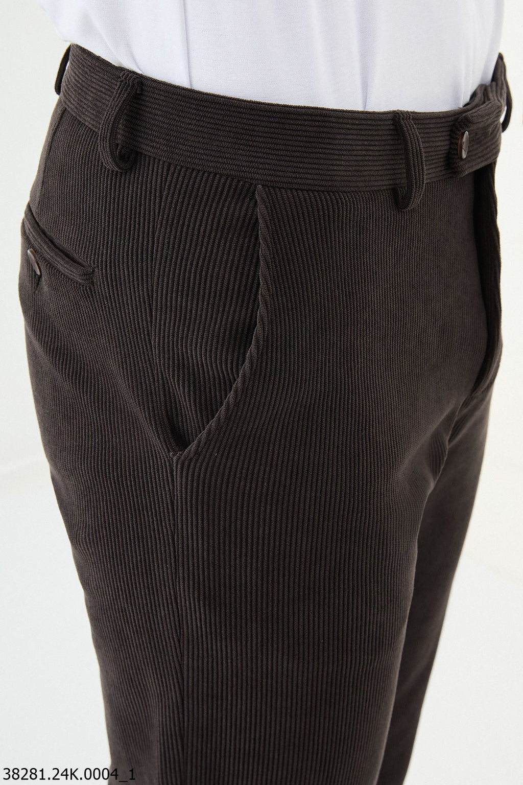 Men's Brown Slim Fit Pants