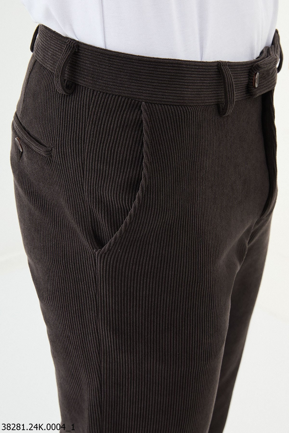 Men's Brown Slim Fit Pants