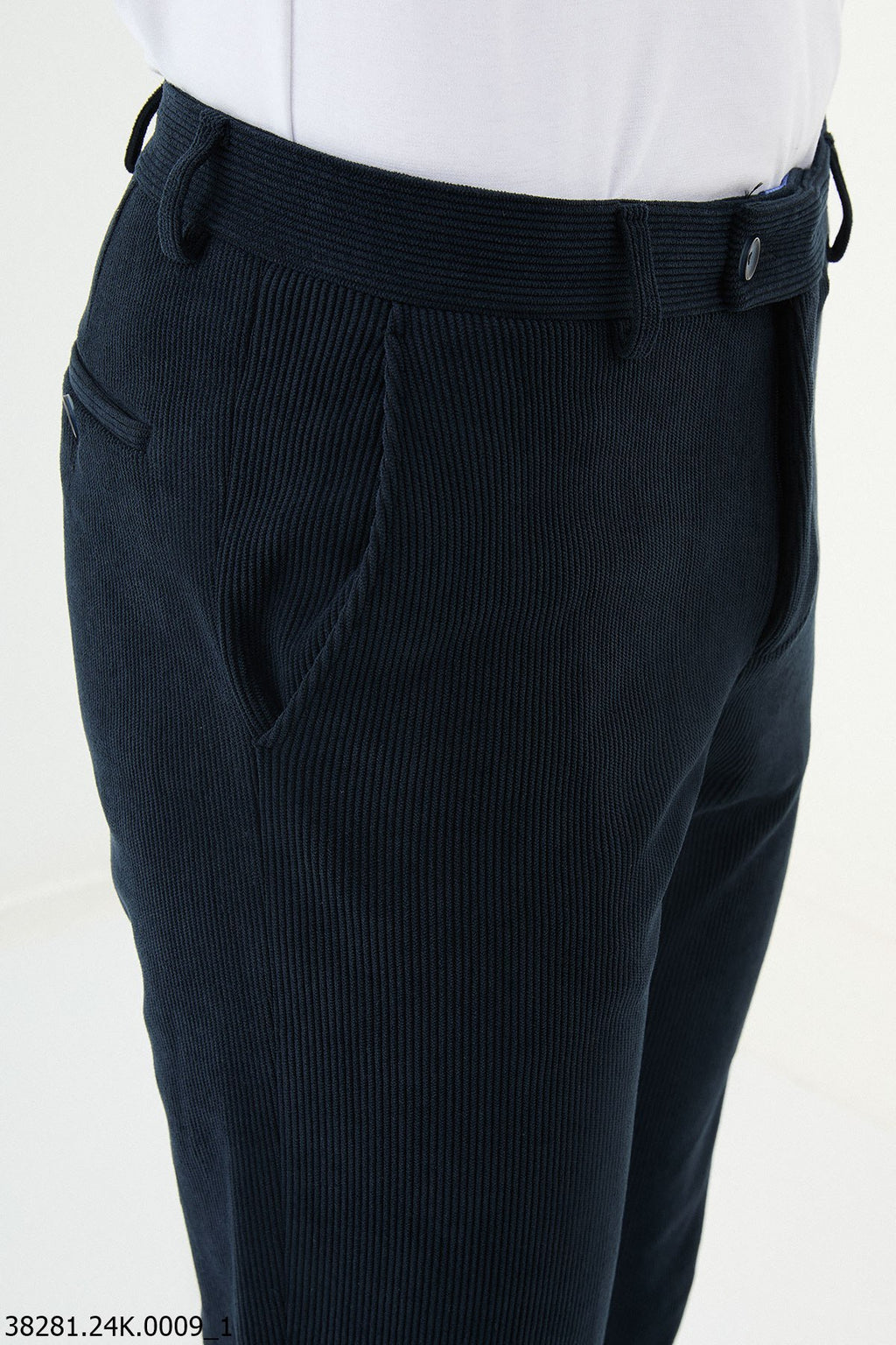 Men's Navy Blue Slim Fit Pants