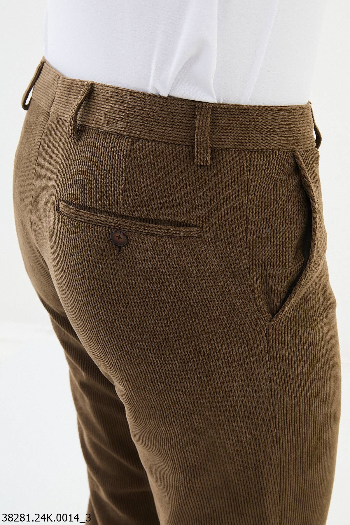 Men's Camel Slim Fit Pants