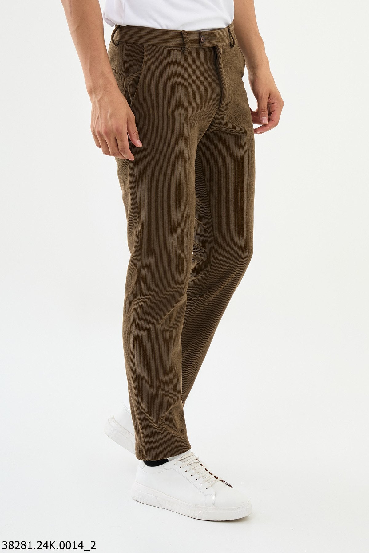 Men's Camel Slim Fit Pants