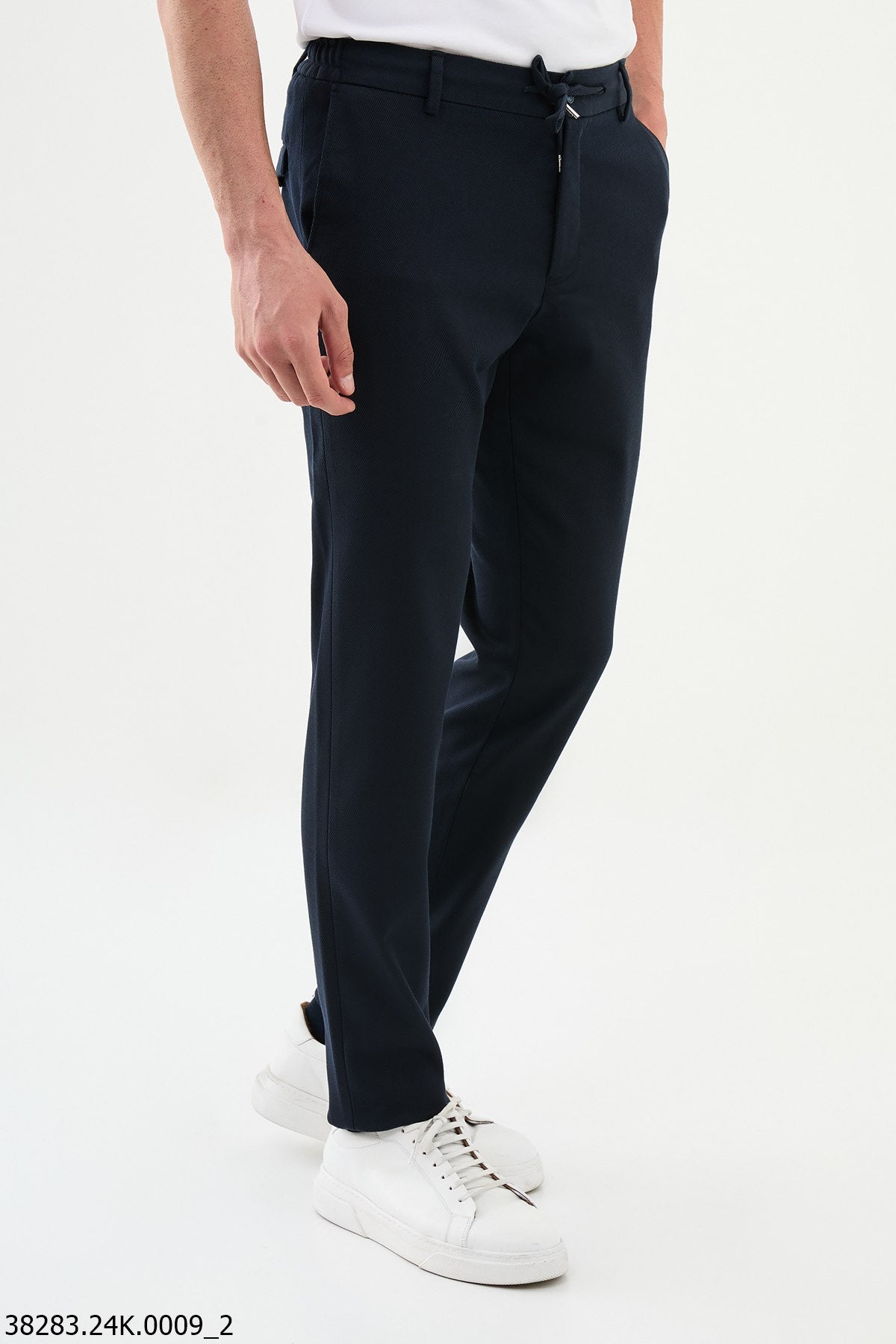 Men's Navy Blue Slim Fits Pants