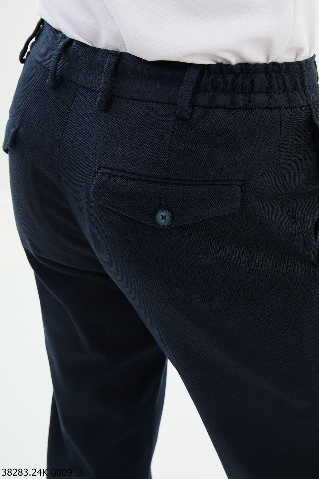 Men's Navy Blue Slim Fits Pants
