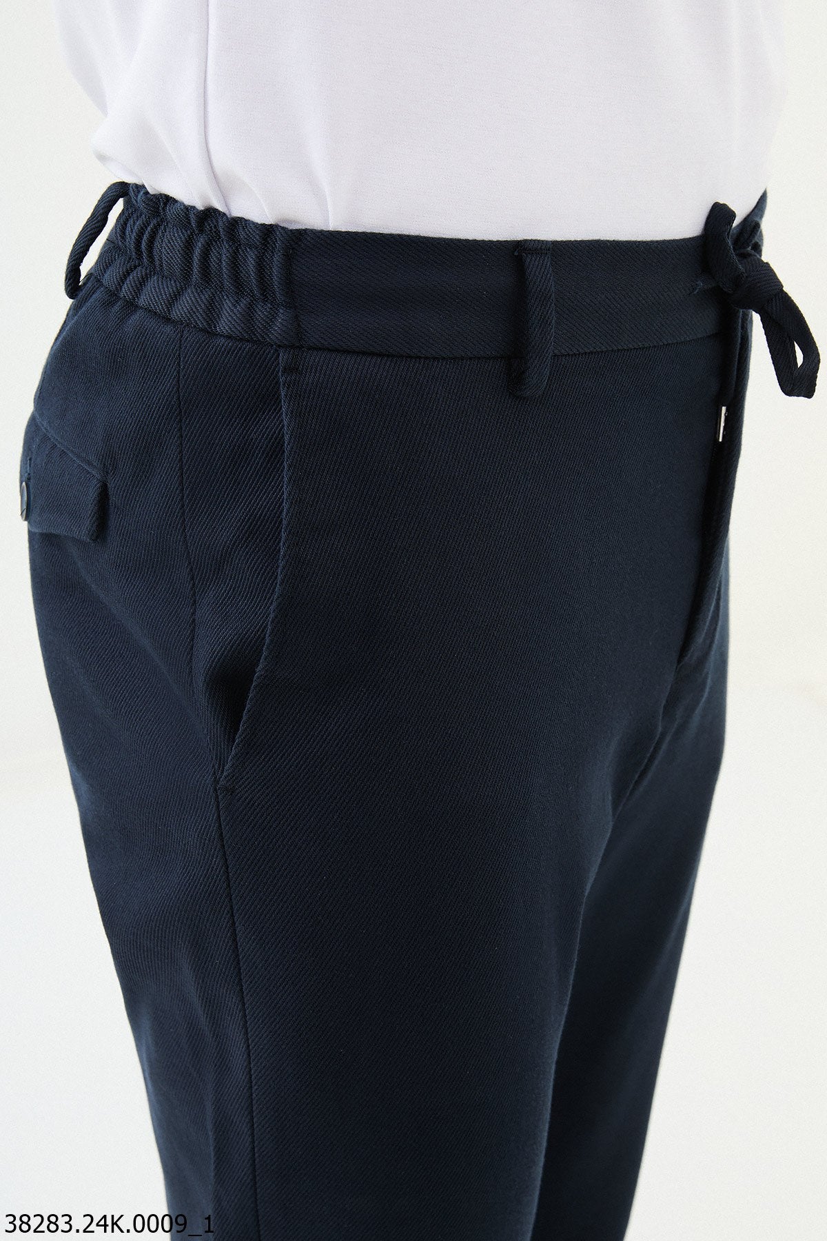 Men's Navy Blue Slim Fits Pants