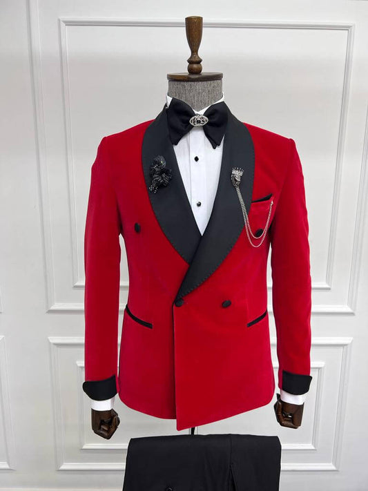 Red Slim Fit Tuxedo