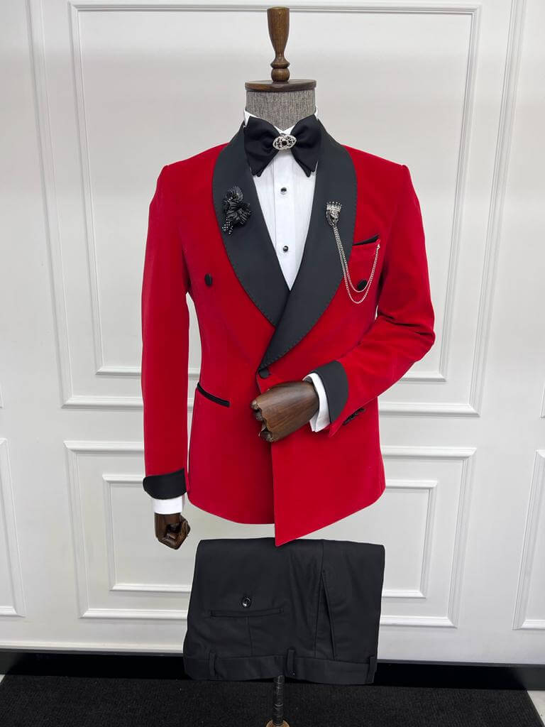 Red Slim Fit Tuxedo